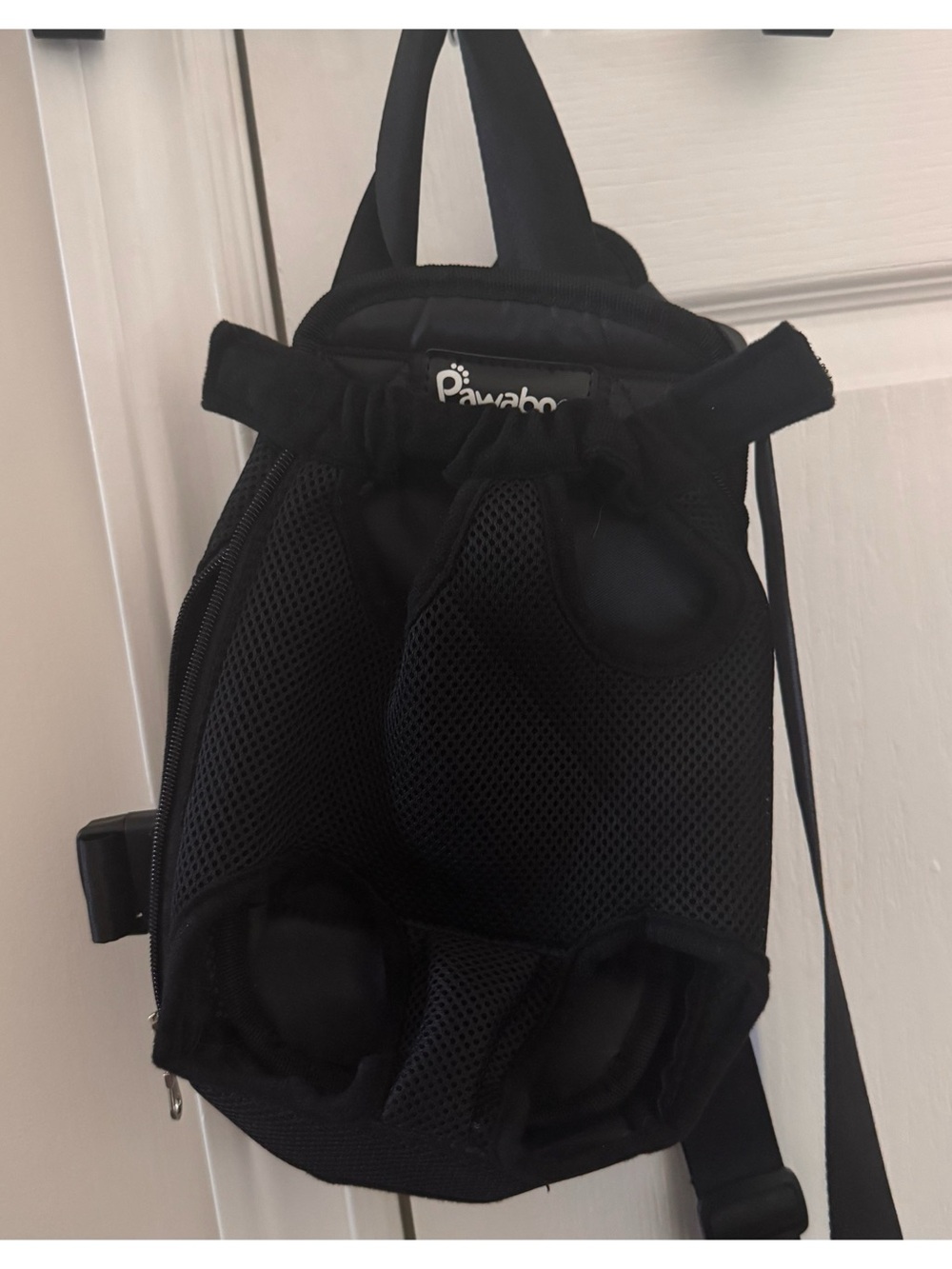 Pawaboo Black Pet Carrier Backpack - Hands-Free Travel for Small Dogs